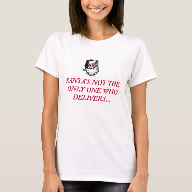 Schwangerer T - Shirt lustiges Weihnachtssankt (Vorderseite)