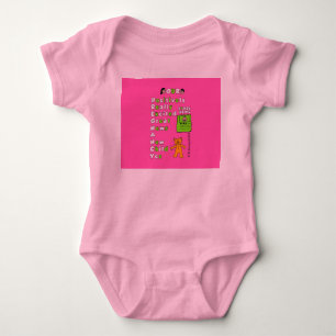 Schwangerschaft Akronym Girl Pink Hintergrund Body Baby Strampler