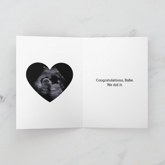 Schwangerschaft Ankündigung Glückwunsch für Eheman (Innenseite)