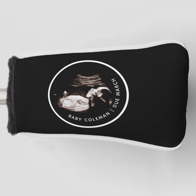 Schwangerschaft Ankündigung Sonogram Foto Golf Hea Golf Headcover (Vorderseite)