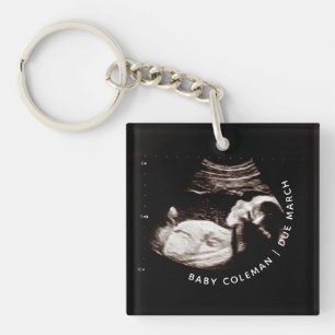 Schwangerschaft Ankündigung Sonogram Neues Foto A Schlüsselanhänger