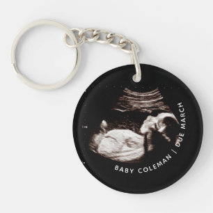 Schwangerschaft Ankündigung Sonogram Neues Foto A Schlüsselanhänger