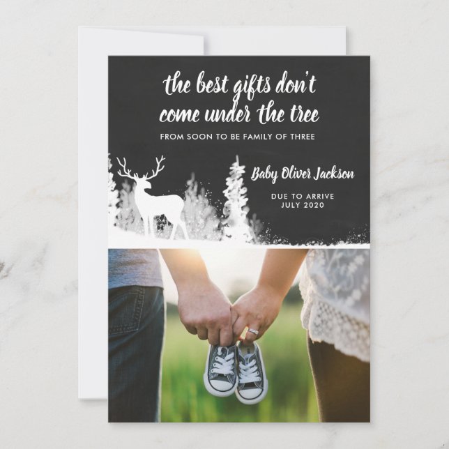 Schwangerschaft Ankündigung Urlaub Antler| Foto (Vorderseite)