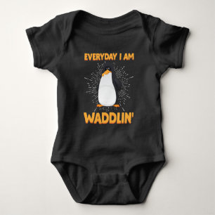 Schwangerschaft Ankündigung Waddling Penguin Mutt Baby Strampler