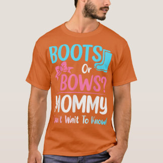 Schwangerschaft Announ für Stiefel oder Bows Mami  T-Shirt