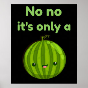 Schwangerschaft Baby Announction Melon Poster