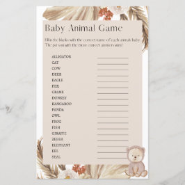 Schwangerschaft Baby Dusche Baby Animal Game