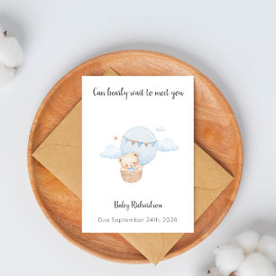 Schwangerschaft Baby Junge Baby Shower Teddy Bär K Karte