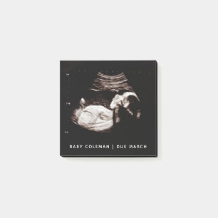 Schwangerschaft Baby Sonogramm Ultrasound Foto Post-it Klebezettel