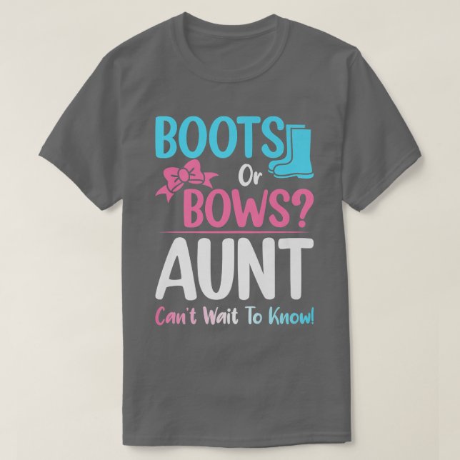Schwangerschaft bei Stiefeln oder Bows Tante T-Shirt (Design vorne)