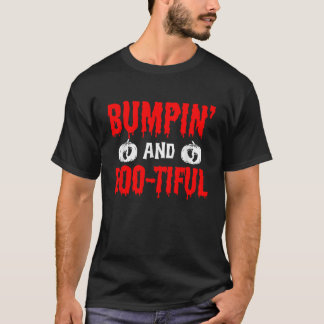 Schwangerschaft Halloween Pumpkin Bump Bone Matern T-Shirt