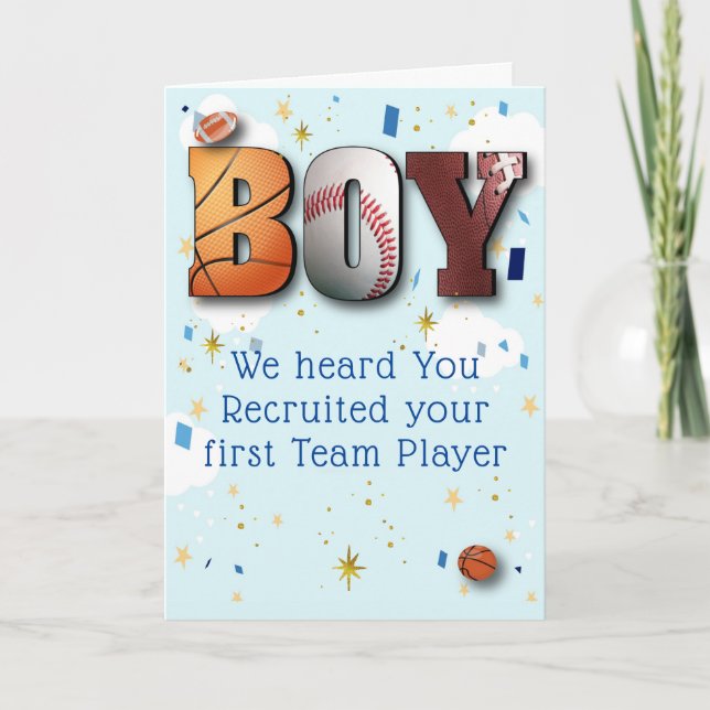Schwangerschaft Herzlichen Glückwunsch New Boy Bab Karte (Vorderseite)