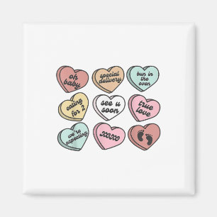Schwangerschaft Junge Mutter Candy Heart Niedlich  Magnet