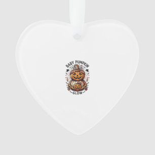 Schwangerschaft Kürbis-Shirt Vintage Halloween Bau Ornament