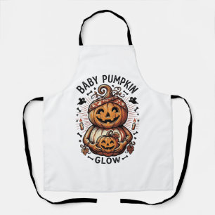 Schwangerschaft Kürbis-Shirt Vintage Halloween Bau Schürze