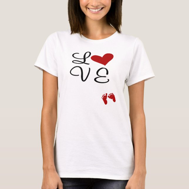Schwangerschaft Liebe Mutterschaft T-Shirt (Vorderseite)