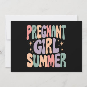 Schwangerschaft Reveal Schwangere Mädchen Sommer B Einladung