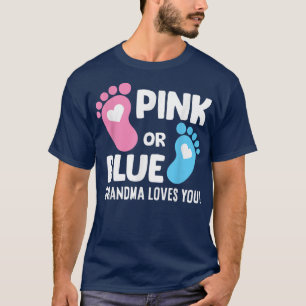 Schwangerschaft Rosa oder blaue Oma-Lieben T-Shirt
