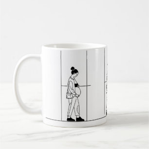 Schwangerschaft schwangere Frau Einfach Kaffeetasse