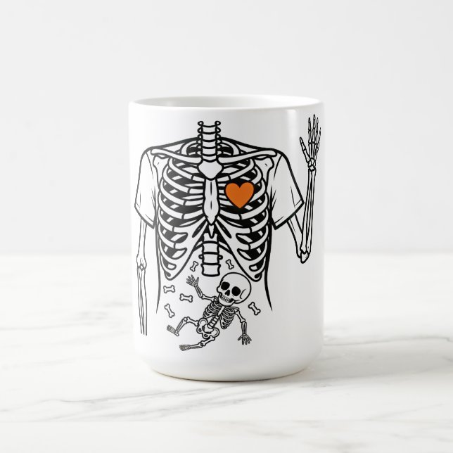 Schwangerschaft Skelett mit Kinderknochen - Funny  Kaffeetasse (Mittel)