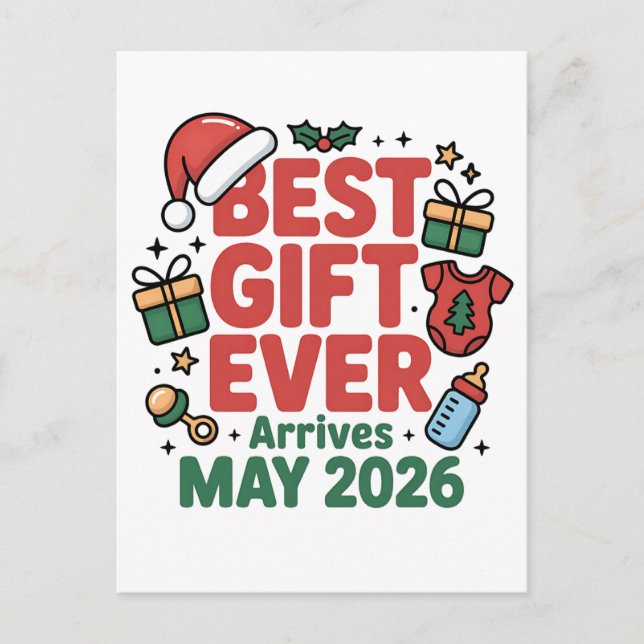 Schwangerschaft Weihnachten Bestes Geschenk je Ank (Vorderseite)