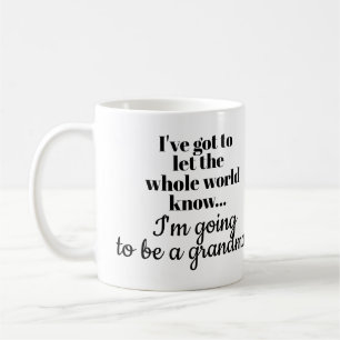 Schwangerschafts-Ankündigungs-Tasse für Oma / Mutt Kaffeetasse
