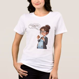 „Schwangerschafts-Gehirn“ Lustiges T-Shirt Hübsc Tri-Blend Shirt