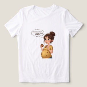 „Schwangerschafts-Gehirn“ Lustiges T-Shirt Süße Tri-Blend Shirt