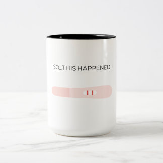 Schwangerschafts-Mitteilung für Freunde und Zweifarbige Tasse