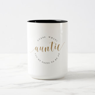 Schwangerschafts-Mitteilung für Schwestertante! Zweifarbige Tasse