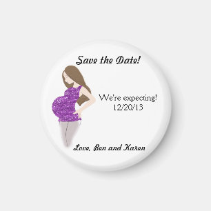 Schwangerschafts-Mitteilung - Save the Date Magnet