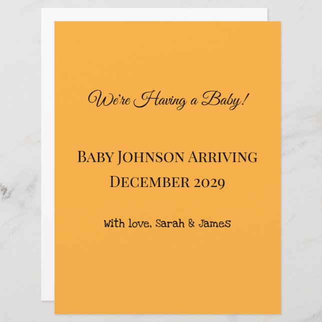 Schwangerschaftsankündigung! (Vorne/Hinten)