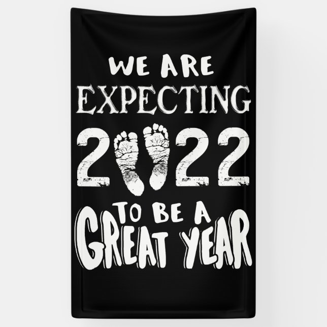 Schwangerschaftsankündigung 2022 erwarten wir banner (Vertikal)