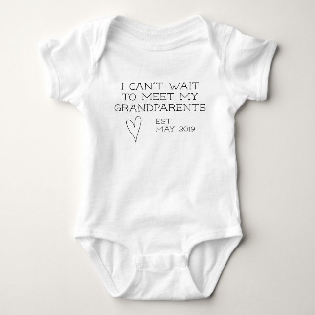 Schwangerschaftsankündigung an Großvater Baby Strampler (Vorderseite)
