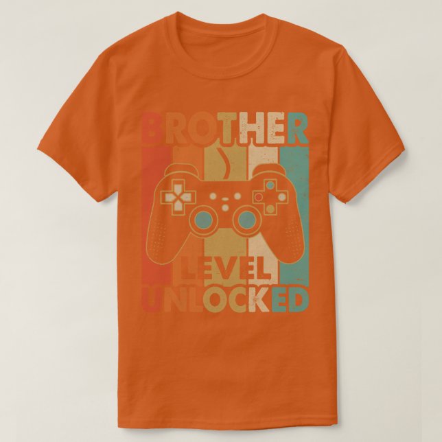Schwangerschaftsankündigung Brüderstufe Entsperrt  T-Shirt (Design vorne)