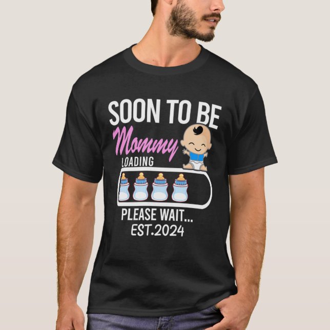 Schwangerschaftsankündigung für eine baldige Mama  T-Shirt (Vorderseite)