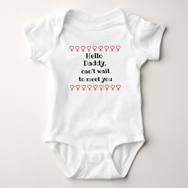 Schwangerschaftsankündigung Geschenk für Vater, Gr Baby Strampler (Vorderseite)