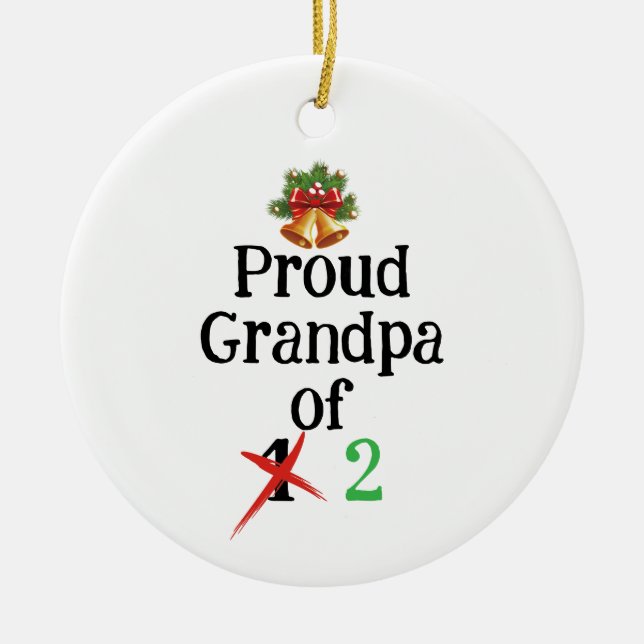 Schwangerschaftsankündigung Großpa Keramik Ornament (Vorne)
