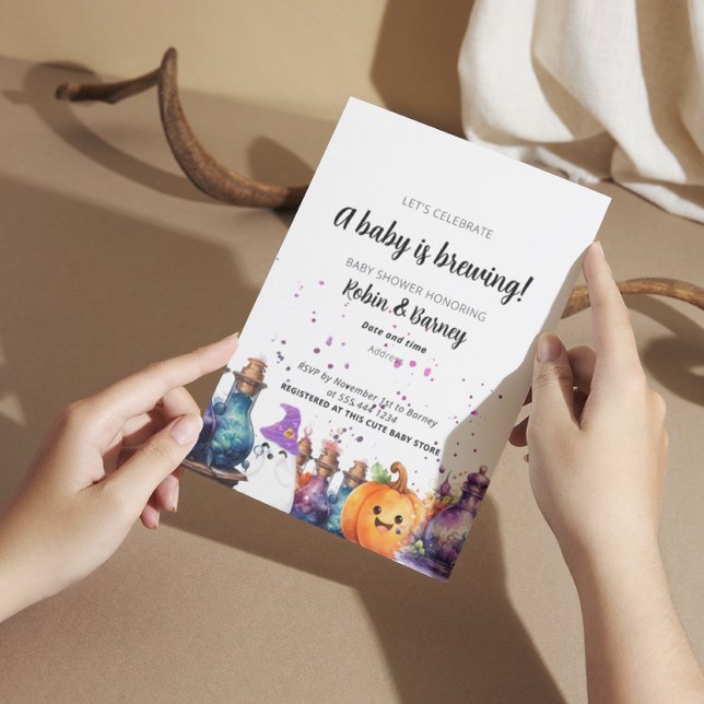 Schwangerschaftsankündigung Halloween Postkarte (Von Creator hochgeladen)