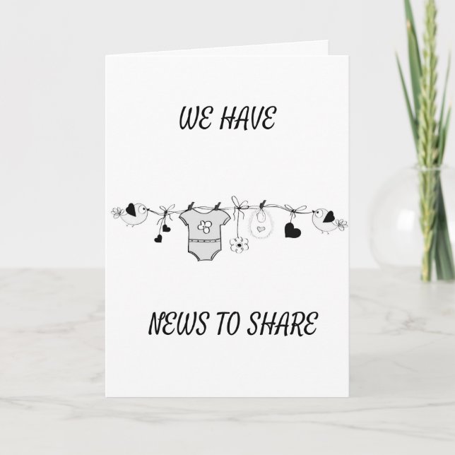 ***SCHWANGERSCHAFTSANKÜNDIGUNG*** KARTE (Vorderseite)