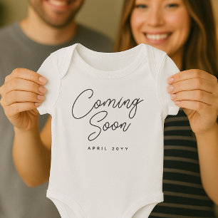 Schwangerschaftsankündigung kommt bald baby strampler