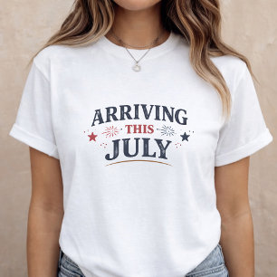 Schwangerschaftsankündigung Mama wird 4. Juli T-Shirt