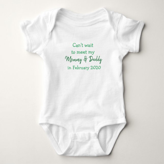 Schwangerschaftsankündigung New Baby Baby Strampler (Vorderseite)