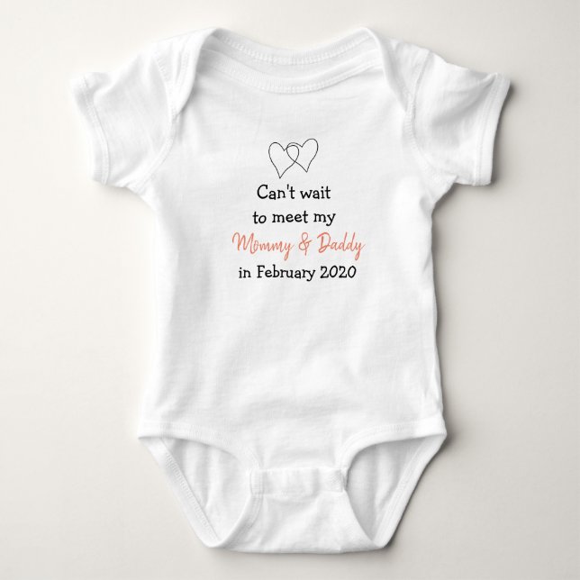 Schwangerschaftsankündigung New Baby Baby Strampler (Vorderseite)