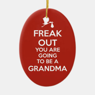 Schwangerschaftsankündigung Oma Schmuck Weihnachte Keramik Ornament