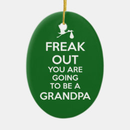 Schwangerschaftsankündigung Opa-Ornament Weihnacht Keramikornament