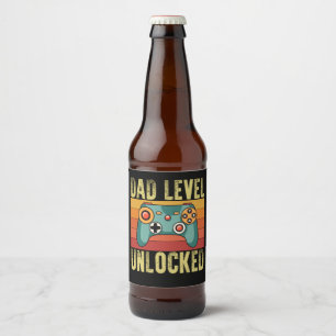 Schwangerschaftsankündigung Papa-Level freigeschal Bierflaschenetikett
