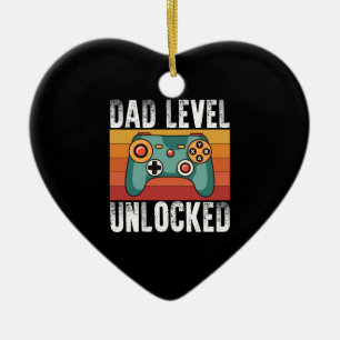 Schwangerschaftsankündigung Papa-Level freigeschal Keramik Ornament