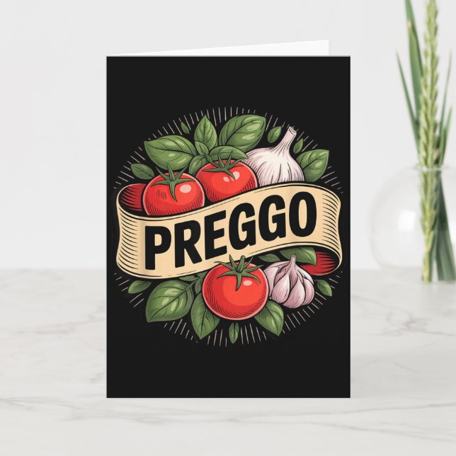Schwangerschaftsankündigung Prego Pasta Sauce Lust Karte (Vorderseite)