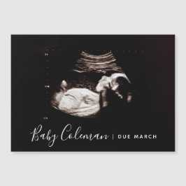 Schwangerschaftsankündigung Sonogram Name Magnet
